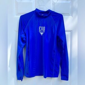 EVO Rash Guard Men's Size XXL Blue Long Sleeve Shirt Surf Swim UPF 50